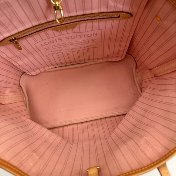 💎✨LIMITED EDITION✨💎 LOUIS VUITTON Neverfull MM Totebag Damier Azur Pink - Picture 11 of 14